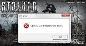 Openal cant create sound device как исправить?