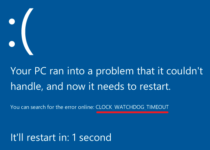 Clock watchdog timeout Windows 10 как исправить?